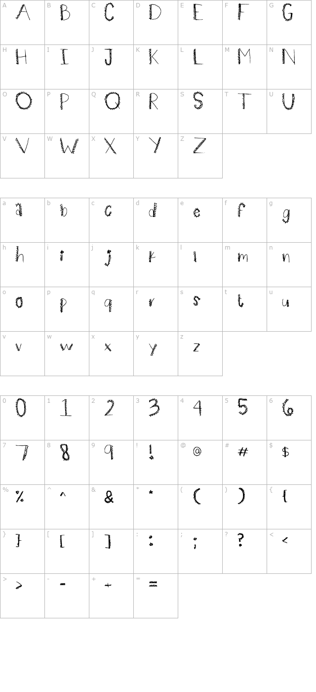 spiiikey character map