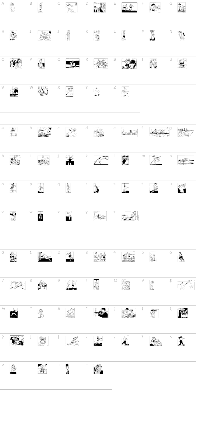 Sports character map