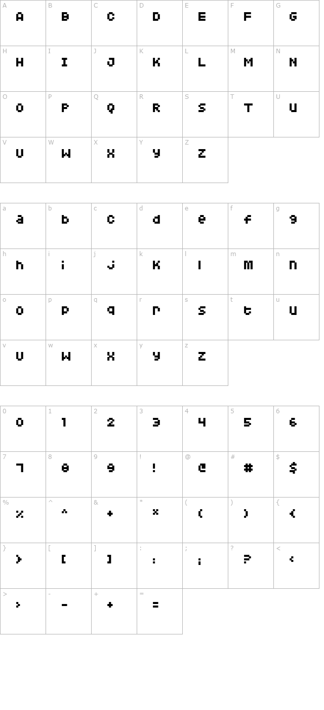 Squarodynamic 04 character map