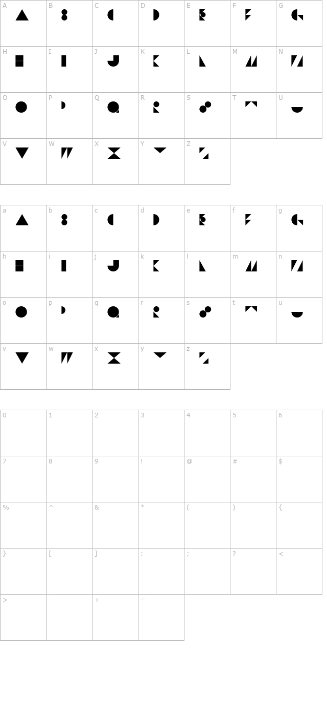 st-bookashade character map