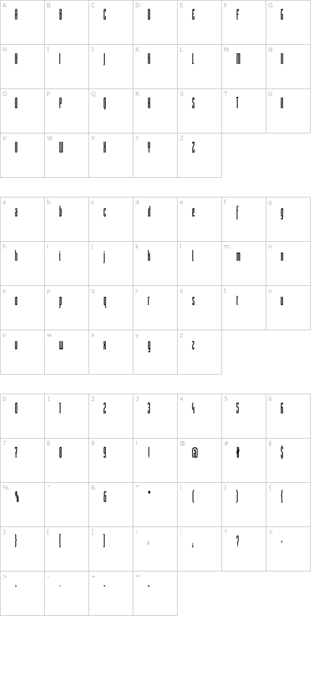 st-moviehead-ultra-condensed-bold character map