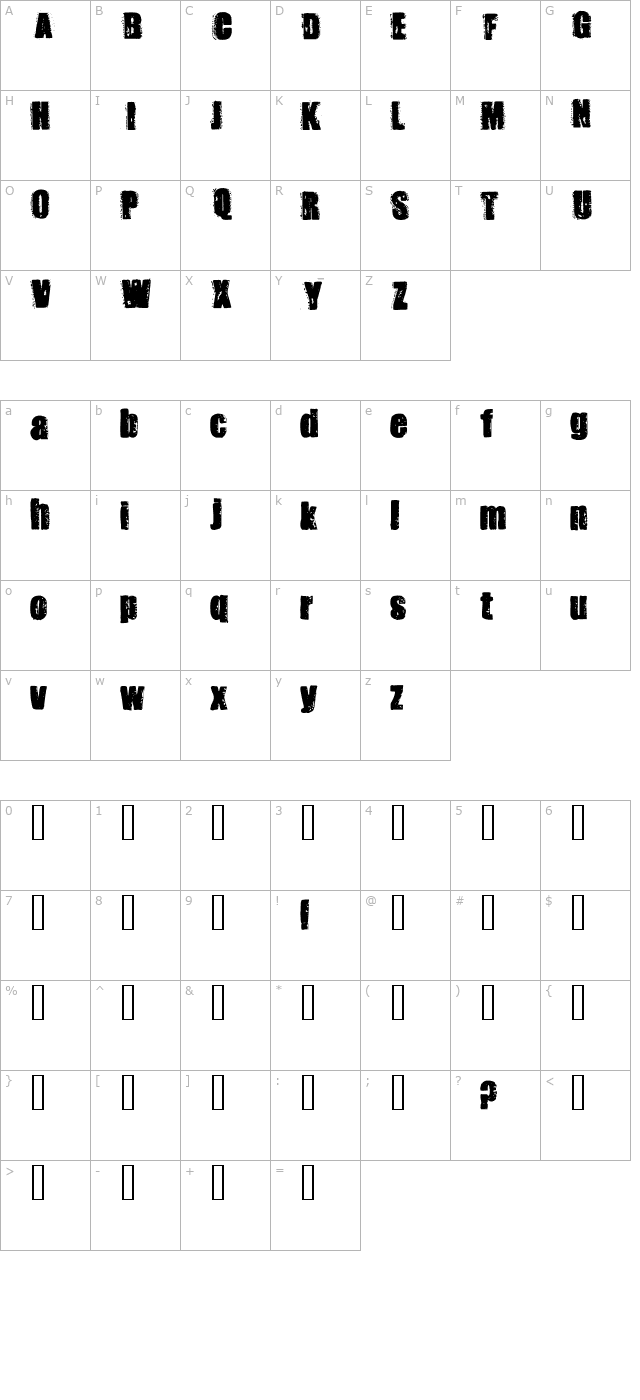 Stank character map