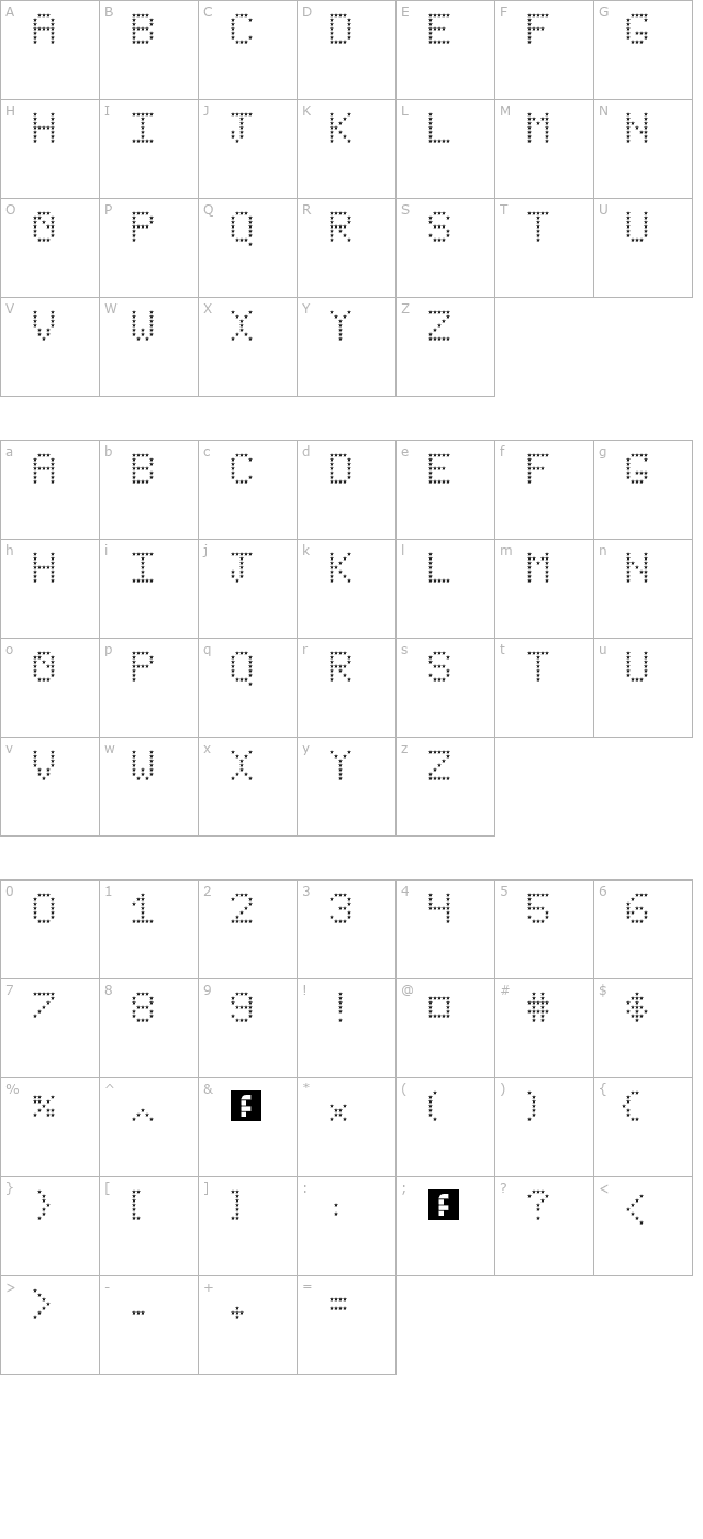 stars-revenge character map