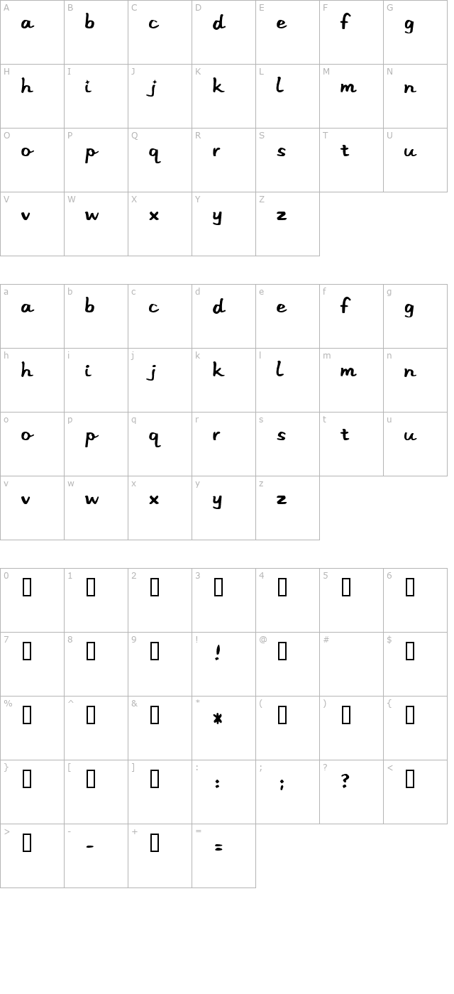 Stereo Hi-Fi character map