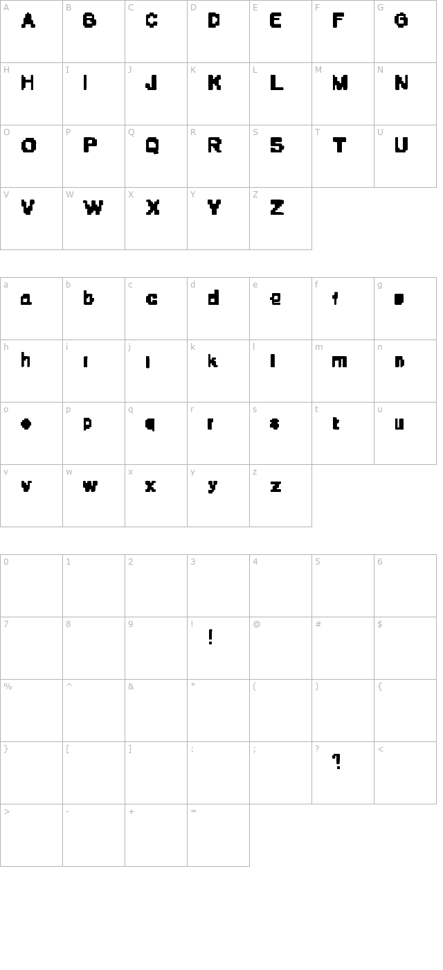 stone-era-pixels character map