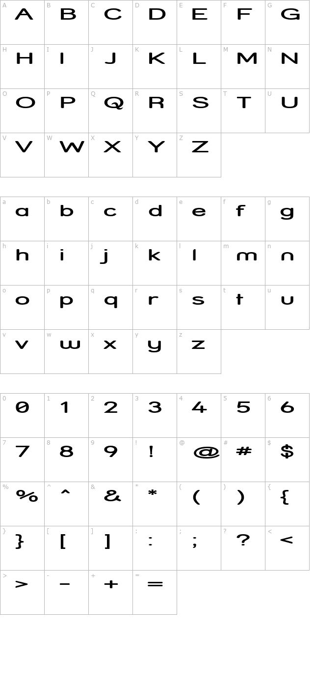 Street - Expanded Semi character map