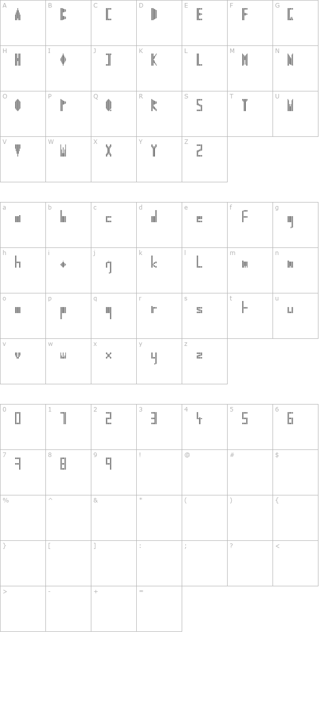 stribaton character map