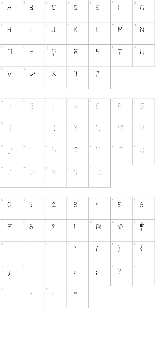 Stutter character map