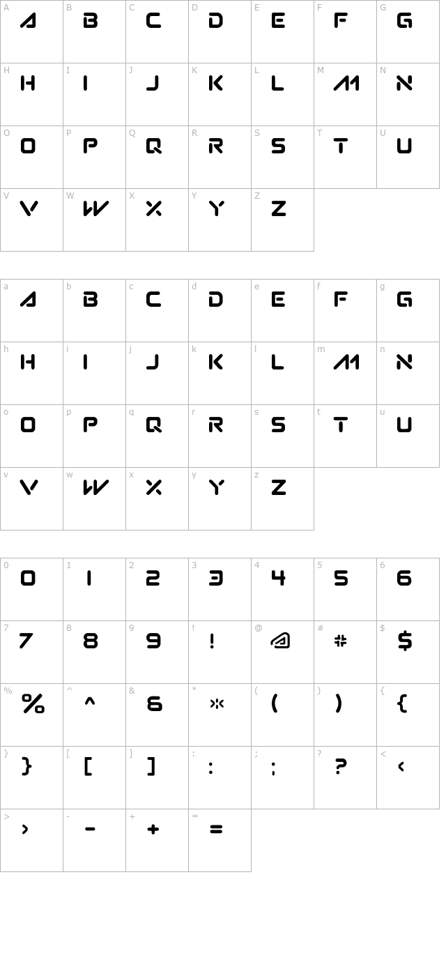 Subatomic Tsoonami character map