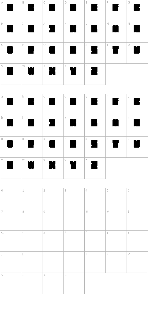 SubSquare character map