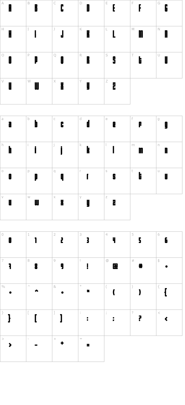 Sumo character map