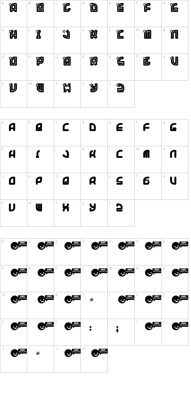 Super Trooper character map