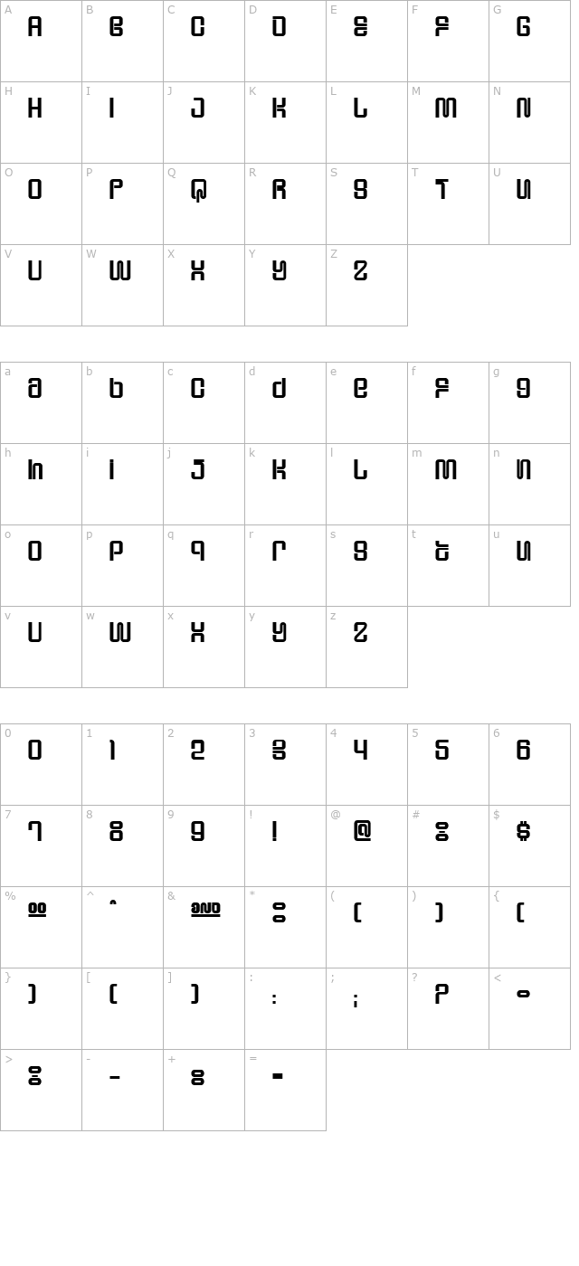 Supervixen Honeyed Out character map