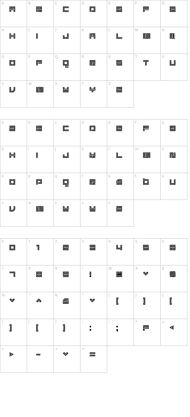 supreme-by-fontalicious character map