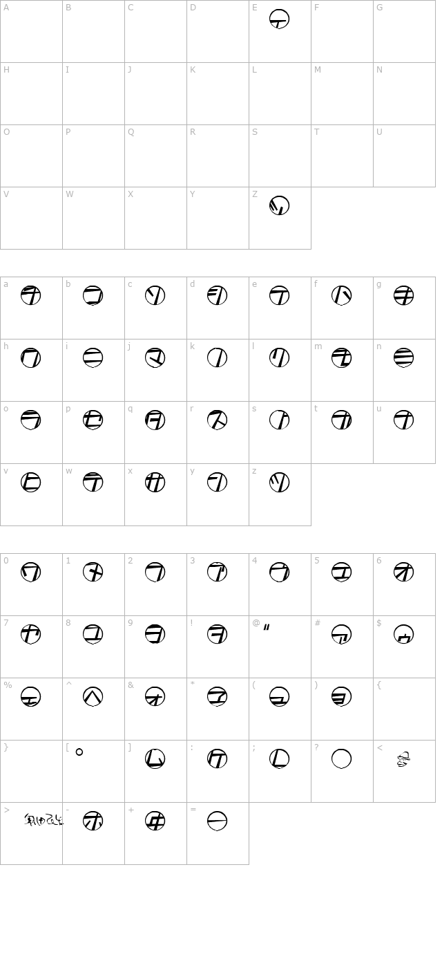 tamio-qn6 character map