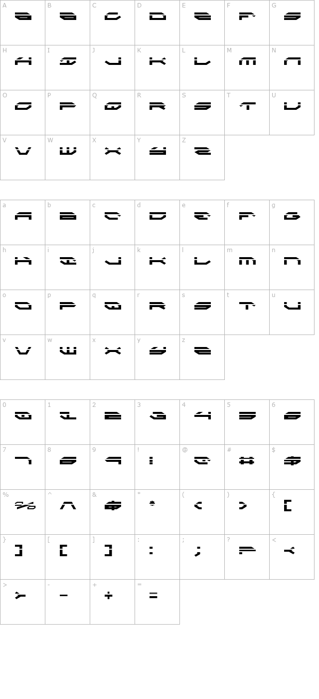 taskforce-laser character map