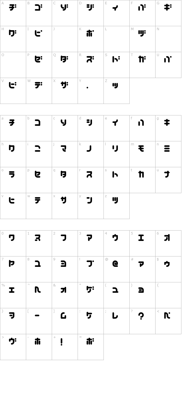 teacher-k character map