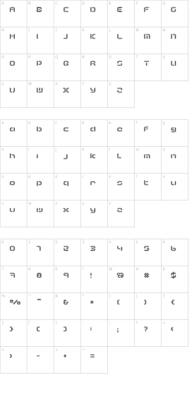 Term-RegBbb character map