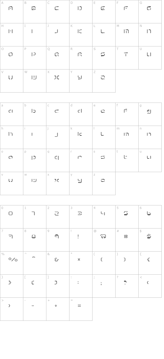 Term-RegFff character map