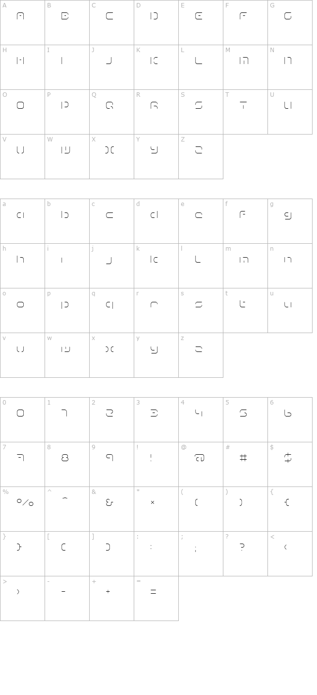 term-regggg character map