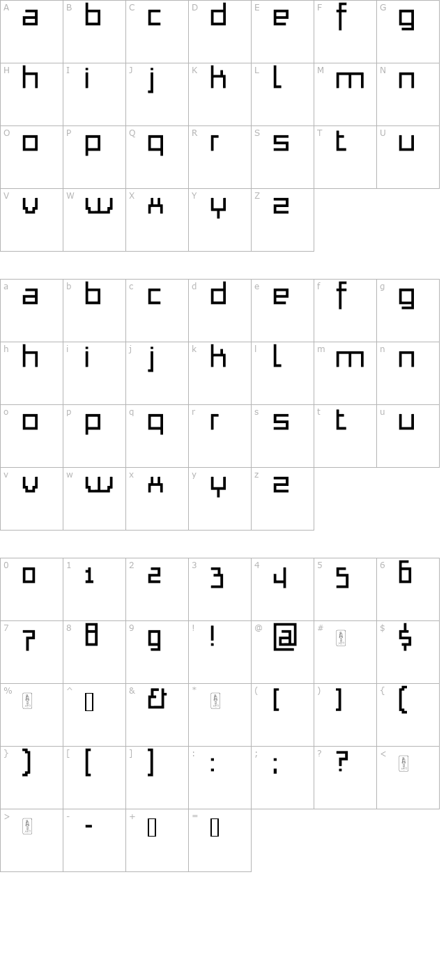 thapkie-mg character map