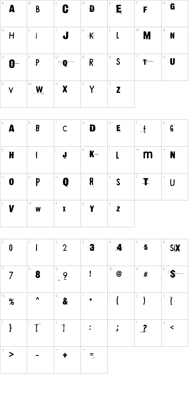 theyre-coming-to-take-me-away character map