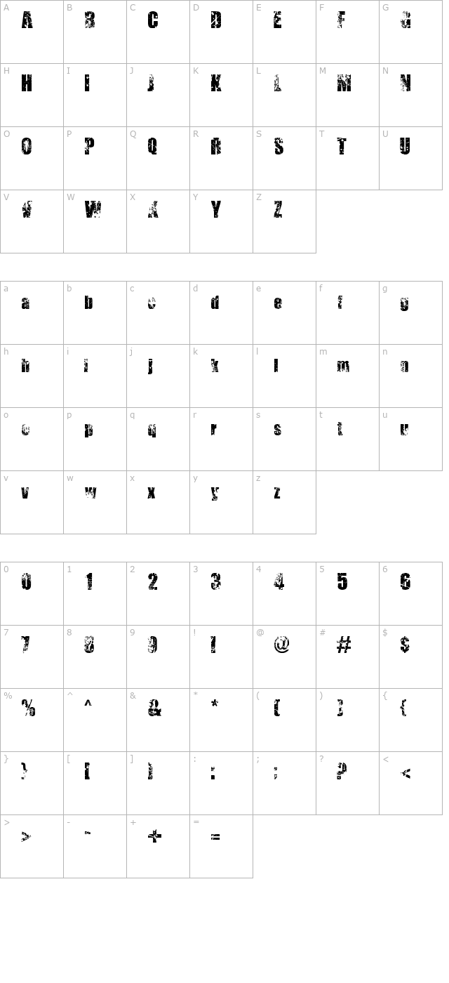 Thirsty for Souls character map