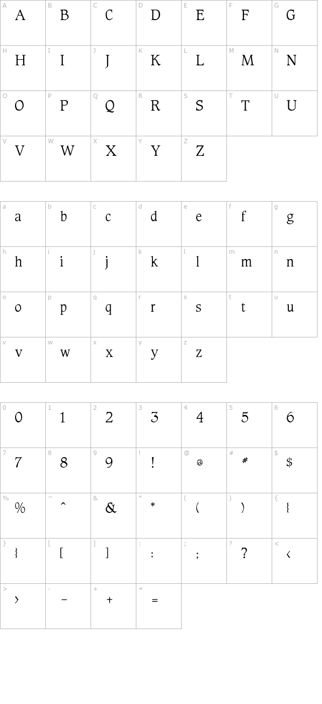 thomas-light-light character map