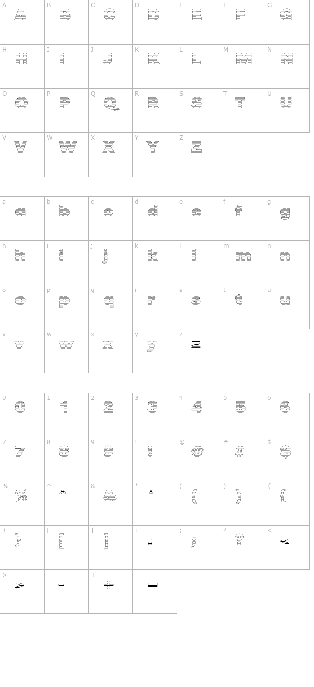 TomBeckerGradoE-Bold character map