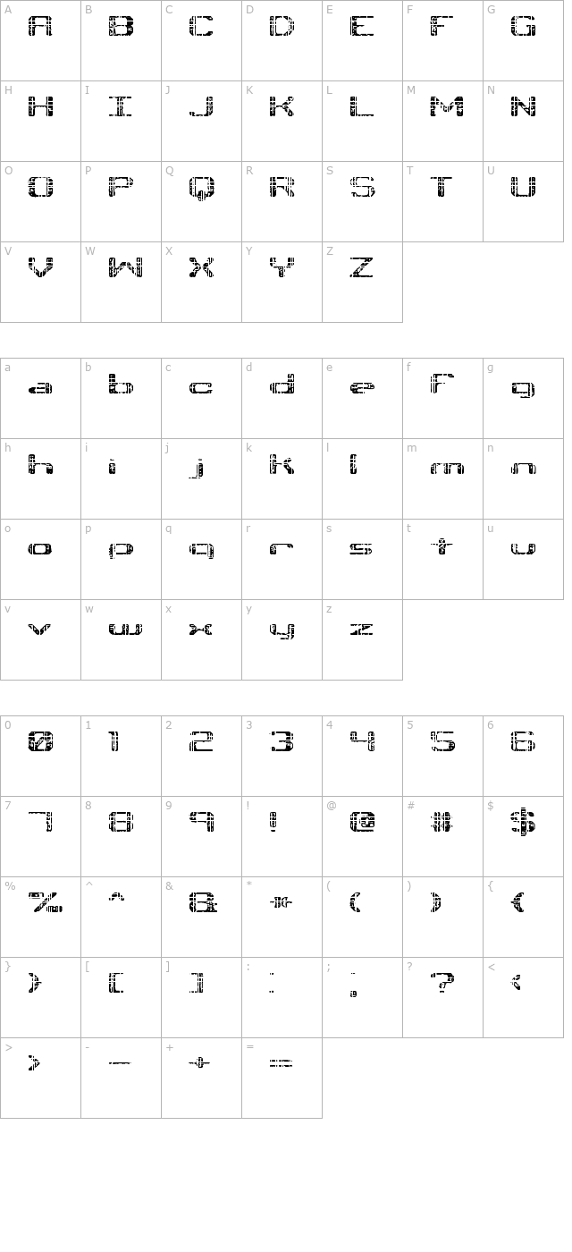 tonik character map