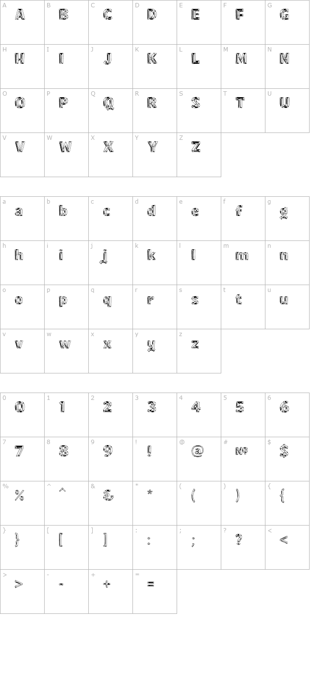 townsquare-chromed character map