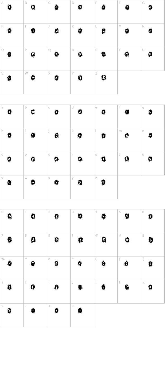 tpf-krikkel-krakkel character map