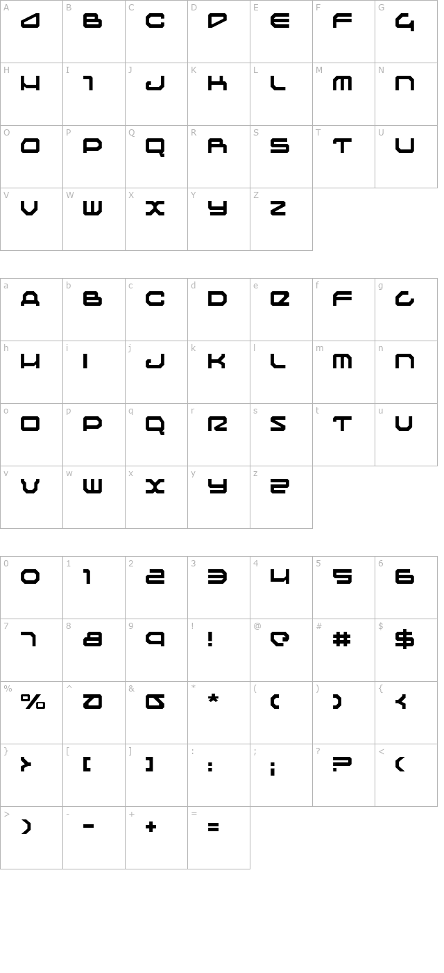 traveler-light character map