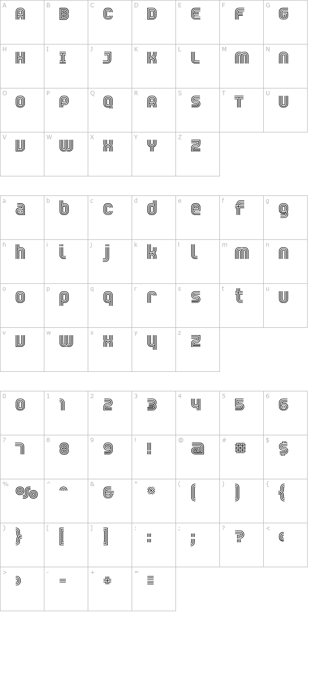 Trisect character map