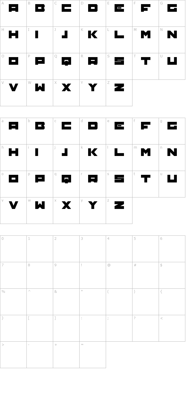 trtl character map