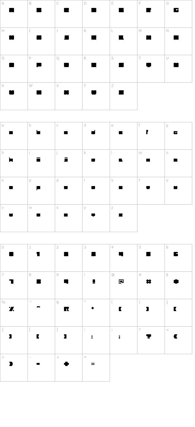 trubik-77 character map