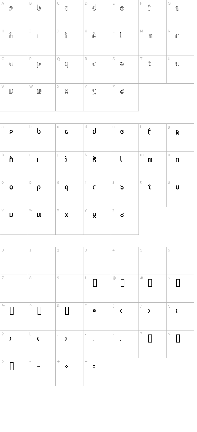 tsunami character map