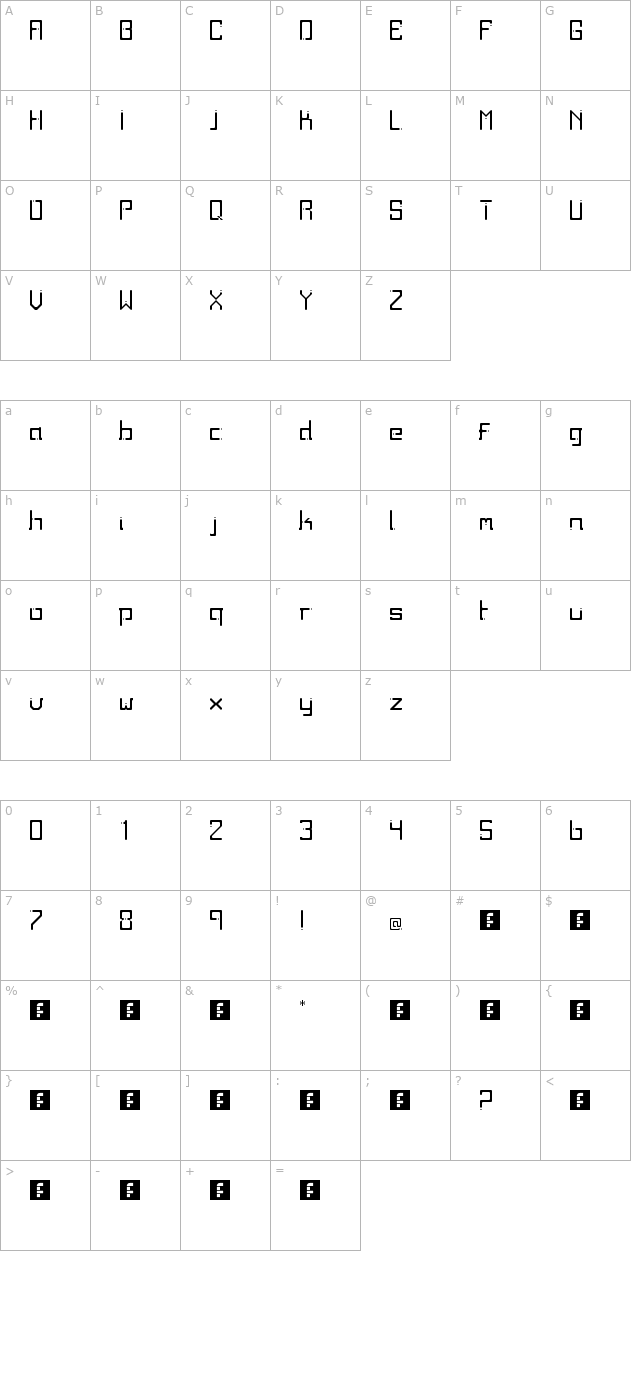 twodays character map