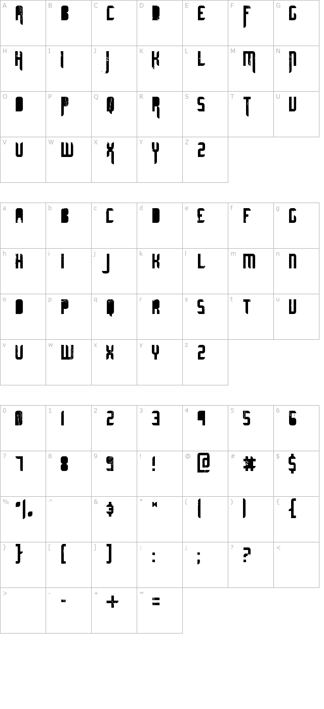 Ultimate Midnight character map