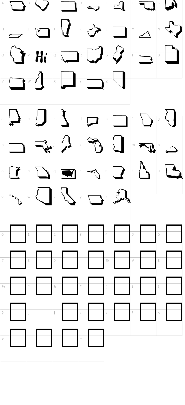 united-states-normal character map