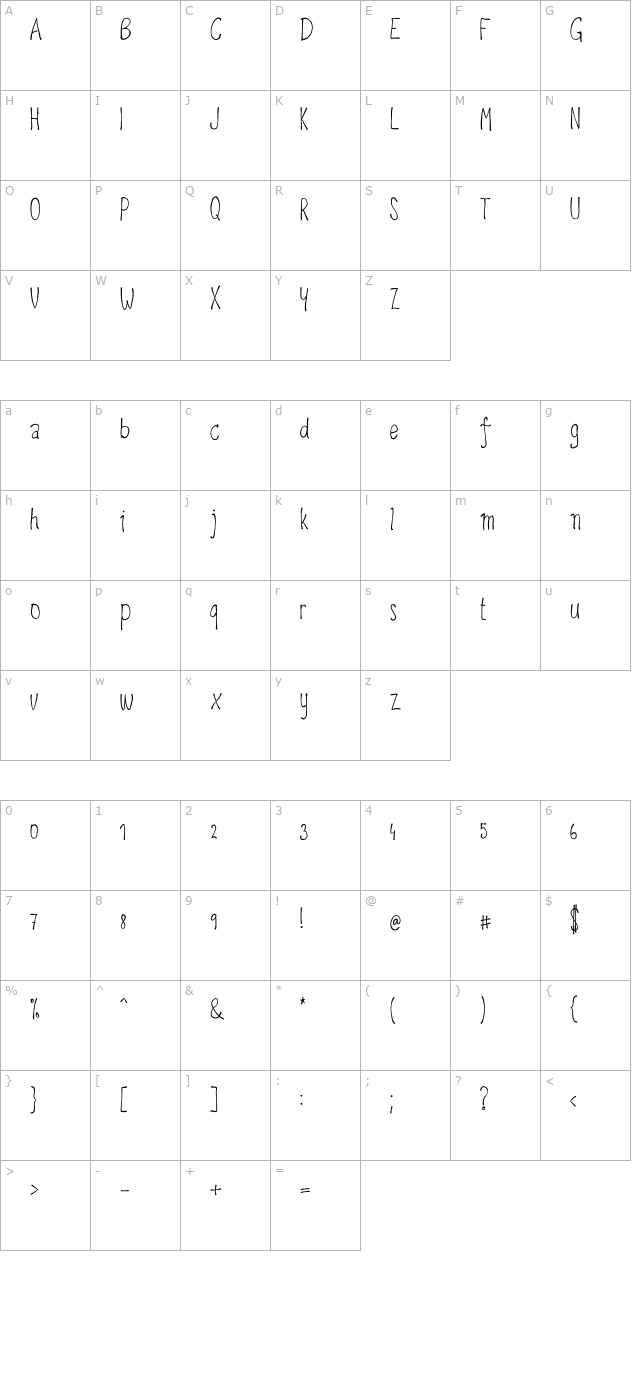 upirpaw character map