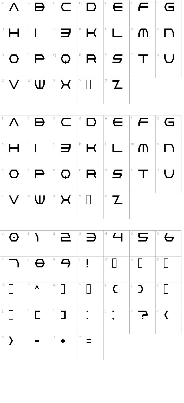 Vasquez character map