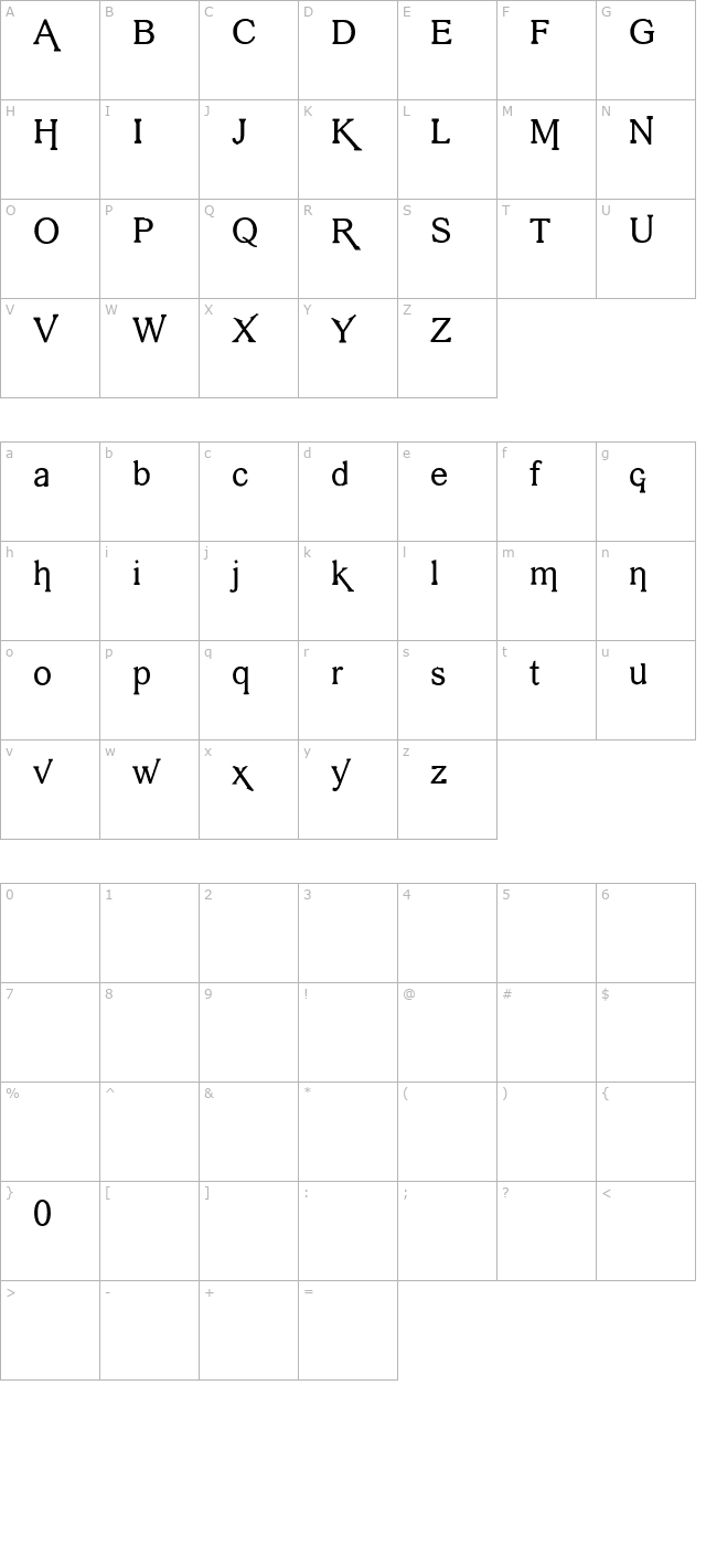 Vengeance character map