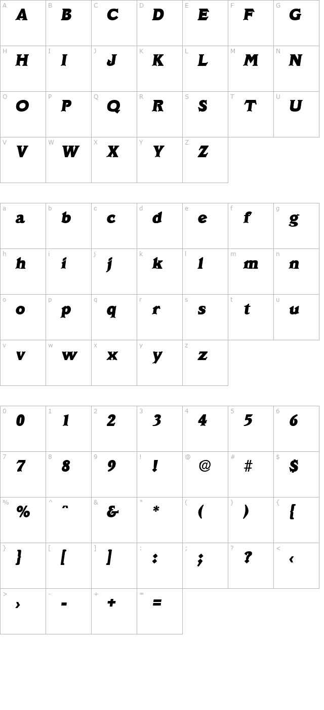 veracruz-extraboldita character map