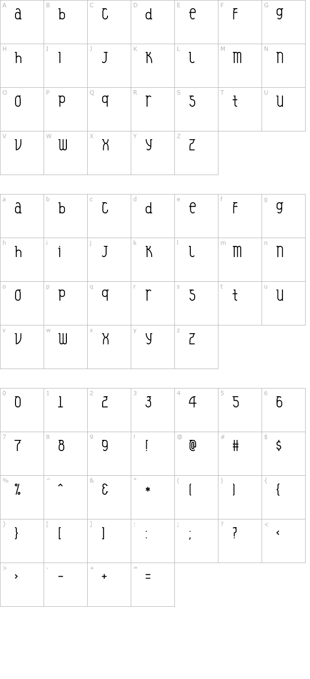 veysel character map