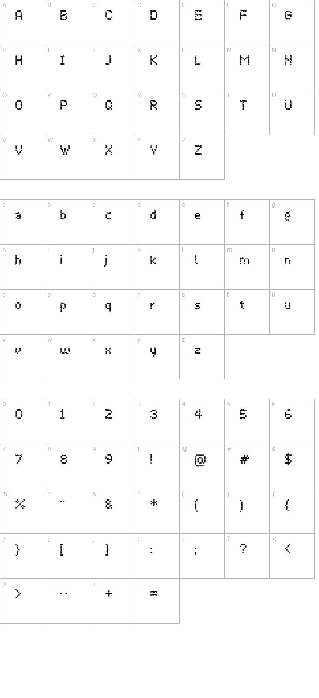 Virus 43 character map