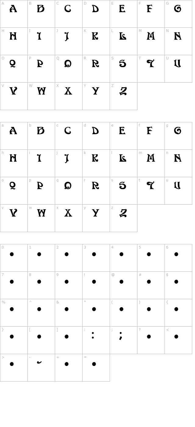 volan character map