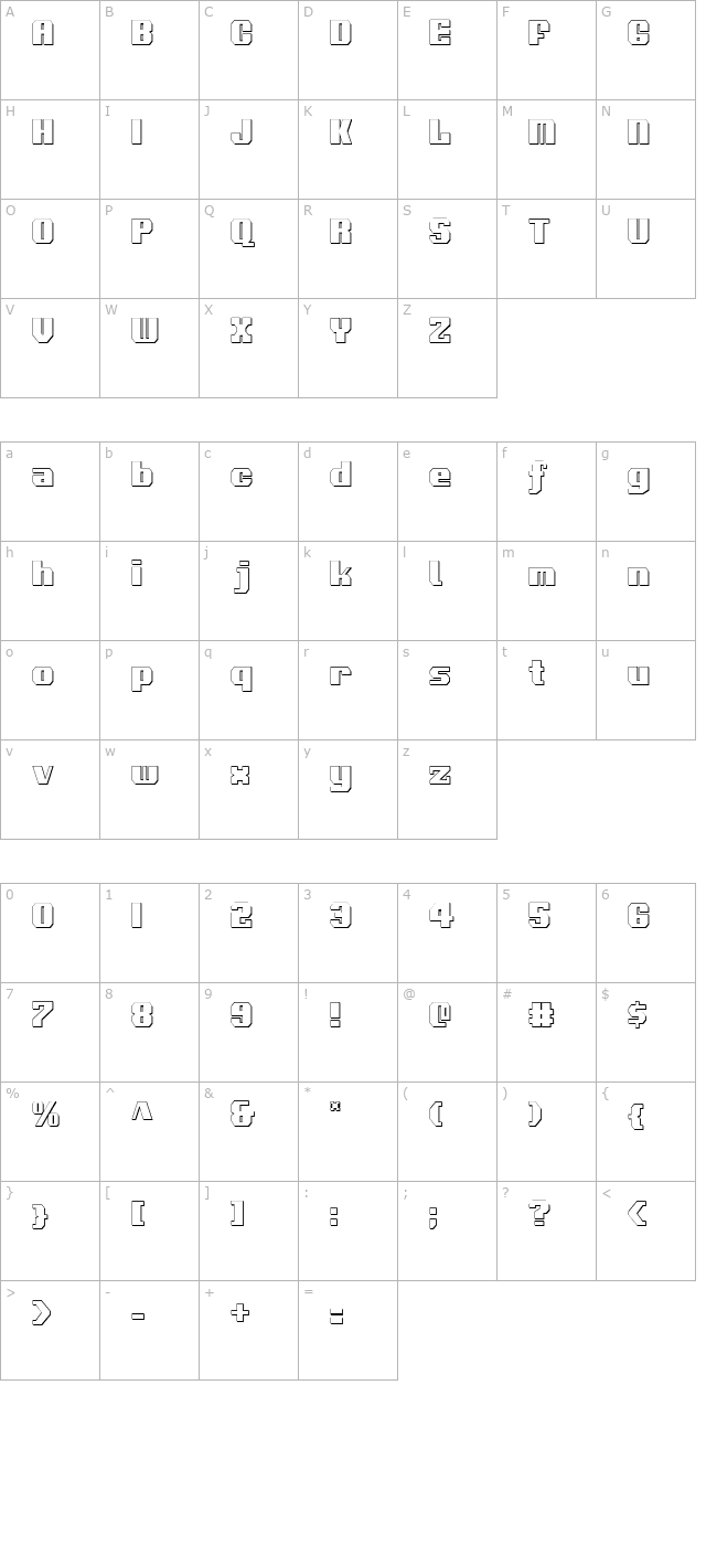 voortrekker-3d-condensed character map