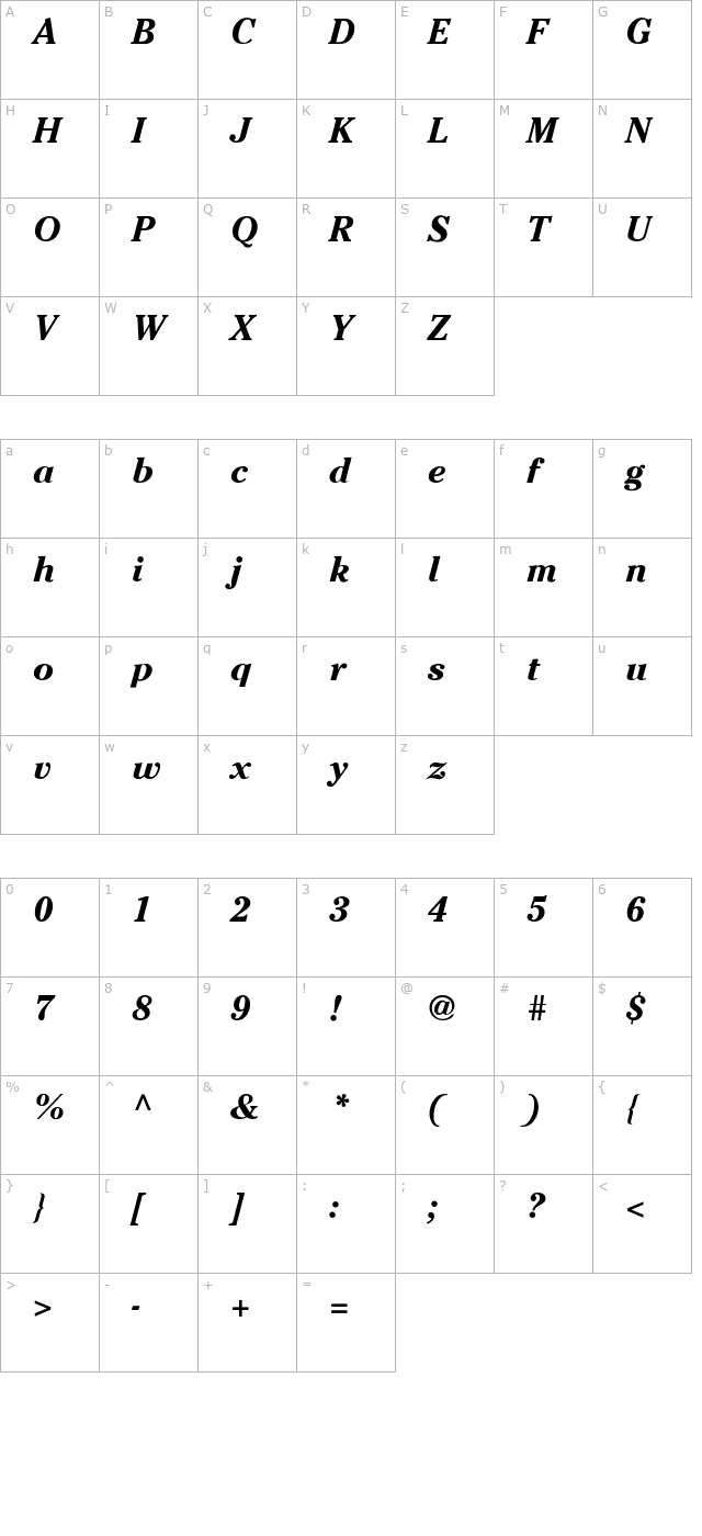 Wedgwooden-Bo-i character map