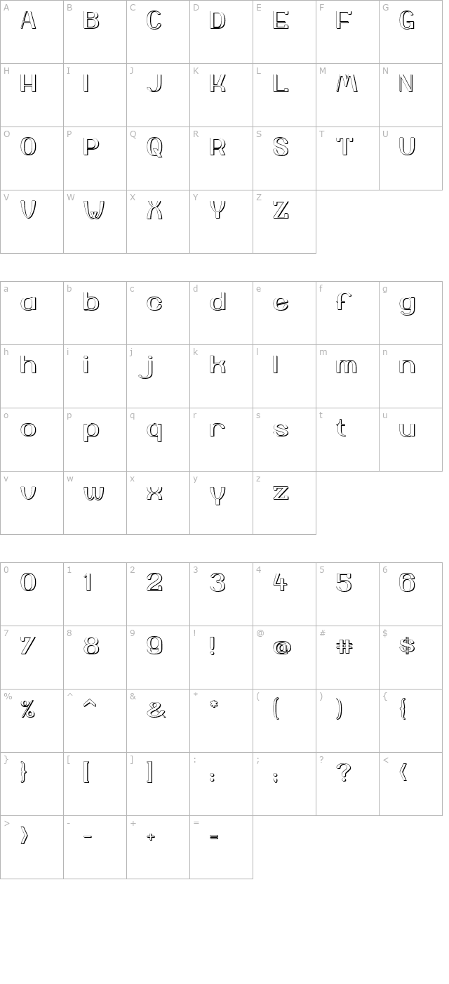 yiggivoo-unicode-3d character map